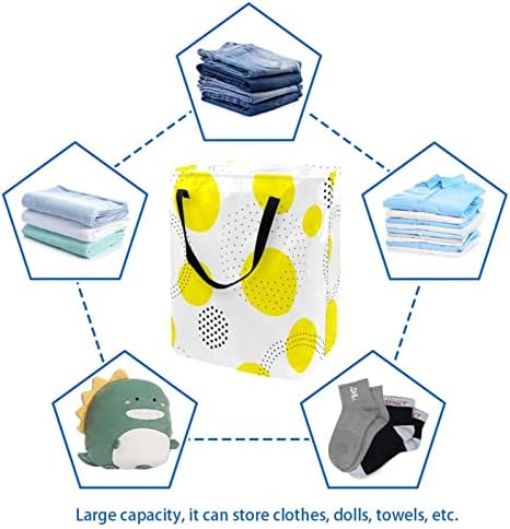 Geometrik Daire Baskı Katlanabilir çamaşır sepeti, 60L Su Geçirmez çamaşır sepetleri çamaşır Kutusu Giysi Oyuncak