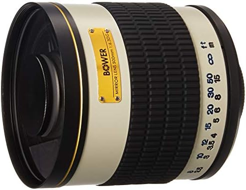 Bower Yüksek Güçlü 500mm f / 6.3 Telefoto Ayna Lensi (SLY50063)