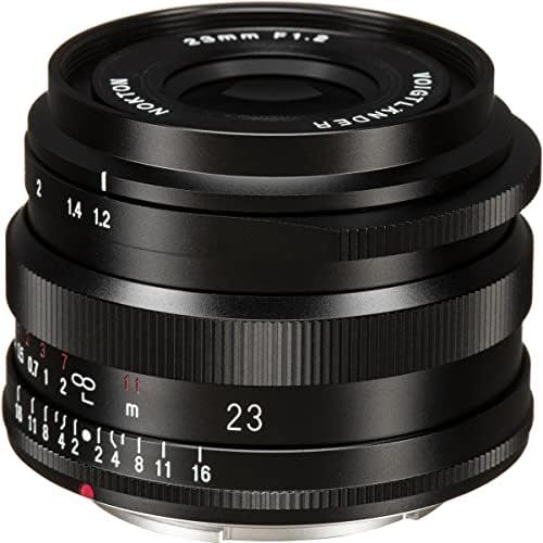 Fujifilm X için Voigtlander Nokta 23mm f/1.2 Asferik Lens, Siyah