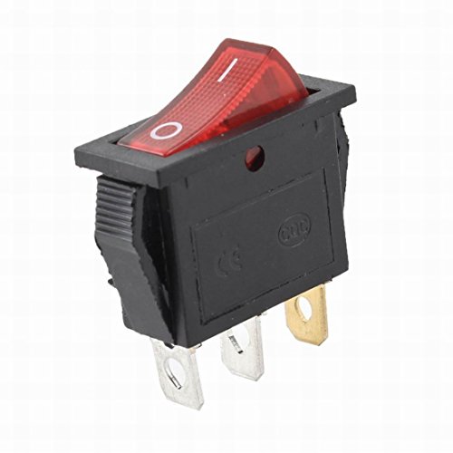 Houseuse SPST 3 Kutuplu Kırmızı Düğme On/Off Rocker Anahtarı AC 30A / 125 V 15A / 250 V