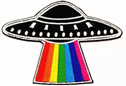 Kleenplus UFO Astronot Dış Uzay Macerası Karikatür Çocuk Çocuk Yama İşlemeli Demir On Rozeti Dikmek Yama Giysi Nakış