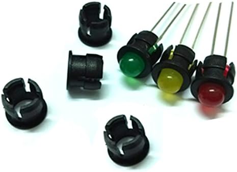 Honbay 100 Adet Siyah Plastik 5mm LED Tutucu LED ışık montaj Tutucular Panelde