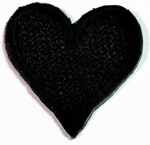 Kleenplus Mini Siyah Kalp Yama Kırık Kalp Üzgün Aşk Karikatür Çıkartmalar El Sanatları Sanat Dikiş Tamir İşlemeli
