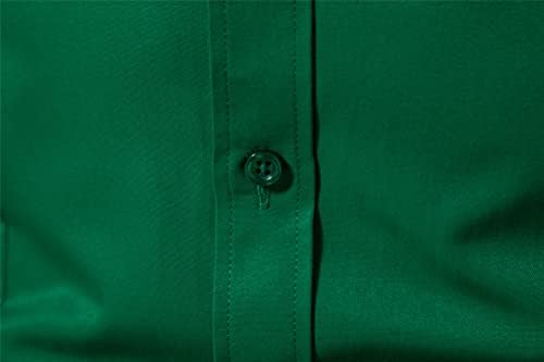 DELCARİNO erkek Kas Fit Elbise Gömlek Uzun Kollu Casual Slim fit Düğme Aşağı Gömlek