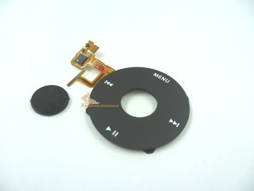 Yeni Siyah Renk Clickwheel Tıklama Tekerleği ile şerit kablo Kablo + Siyah Renk Merkezi Düğme Anahtarı Onarım Değiştirme