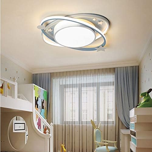 KFJBX karikatür kreş çocuk tavan lambası Oval mavi yaratıcı kişilik lamba çocuk odası için kız erkek yatak odası ışık