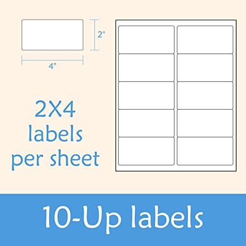 2” x 4 (1500 Etiket) Gönderim Adresi Etiketleri, BESTİKER Yazdırılabilir Beyaz Etiket Etiketleri,Paketler ve Zarflar