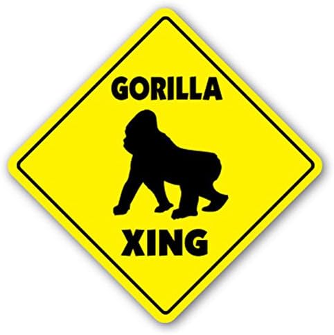 1080 Grafik Gorilla Geçiş İşareti Yenilik Hediye Hayvanlar Hayvanat Bahçesi Vahşi Afrika Komik Gag Doğum Günü Sticker