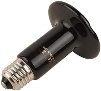X-DREE AC 110 V 75 W kızılötesi lamba seramik sürüngen ısıtıcı ampul doğal aletleri büyümek ışık siyah (AC 110 V 75
