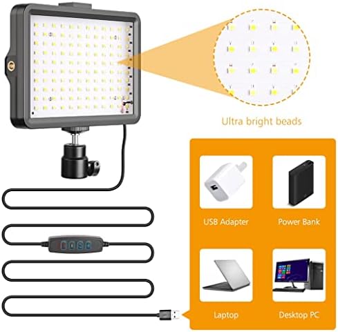 LUKEO 8 inç Fotoğrafçılık Kısılabilir Düz Panel Dolgu lambası 3300-5600K Canlı akış için LED Video ışığı Fotoğraf