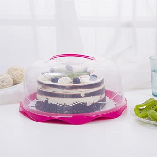 GANFANREN Yuvarlak Kek Taşıyıcı El Plastik Pasta Depolama Tutucu Tatlı Konteyner Kapak Kılıf Doğum Günü Düğün Parti