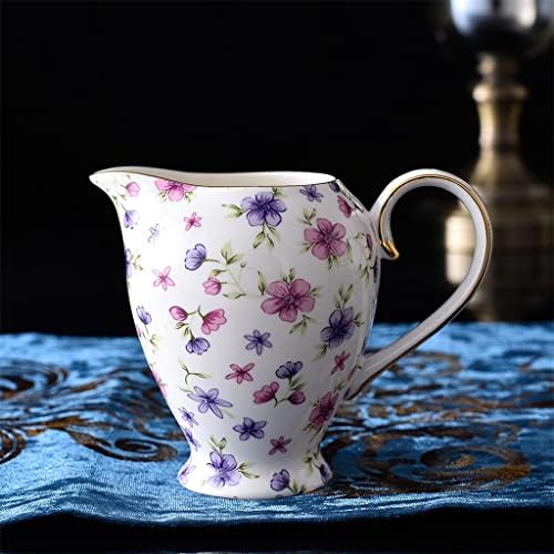YAYWP Avrupa Güzel Küçük Çiçek Altın Çizgi Seramik çay seti Tasarım Porselen kahve fincanı Ve tabağı Seti