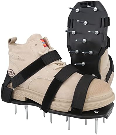 FİNDTİCİ Çim Havalandırıcı Ayakkabıları, Çim Toprağını Etkili Bir Şekilde Havalandırmak için Kanca ve Halka Askılı,