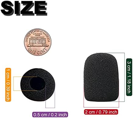 IoYoI Kulaklık Siyah Mini Mikrofon Kapağı Köpük Yaka Mikrofonu Cam Yaka Pop Filtreler Oyun Stüdyo kayıt ekipmanları