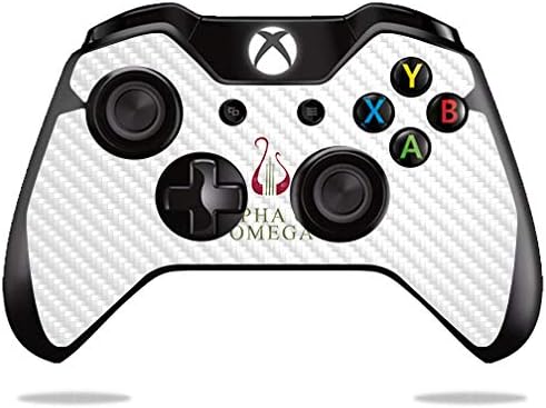Microsoft Xbox One veya S Denetleyicisi için MightySkins Karbon Fiber Kaplama - Alpha Chi Omega Classic / Dokulu Karbon