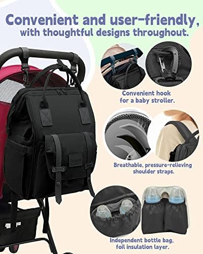 AUYRE bebek bezi çantası Sırt Çantası Bez Değiştirme Çantaları Su Geçirmez seyahat sırt çantası ile USB şarj portu