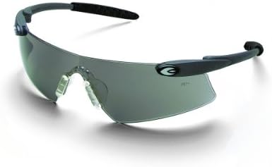 MCR Güvenlik DS112 Desperado Şeffaf Burun Jel Pedleri Güvenlik Gözlükleri Siyah Çerçeve ve Gri Lens