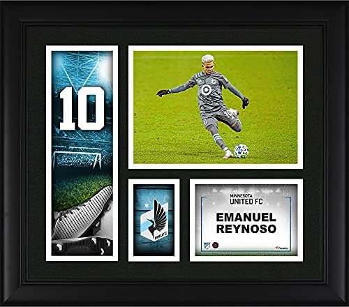 Emanuel Reynoso Minnesota United FC 15 x 17 Oyuncu Çekirdek Kolajı-Futbol Plaketleri ve Kolajları