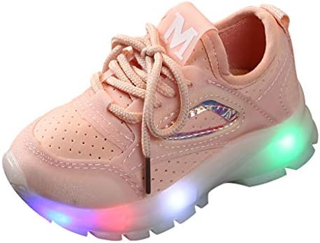 Koşu Ayakkabıları Kızlar Nefes Çocuk Bebek Erkek Led Örgü Aydınlık Spor Bebek Ayakkabıları Deri Kız Bebek Ayakkabıları