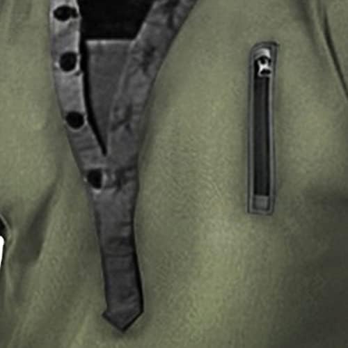 Erkek V boyun düğmesi T-Shirt sıkıntılı Retro kısa kollu yaz moda Casual Streetwear