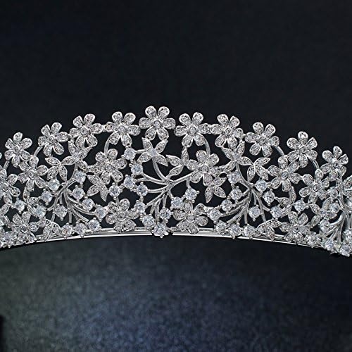 CZ kübik zirkon Kristaller Prenses Düğün Tiara Taç Gelin Kadınlar saç aksesuarları Takı S16438