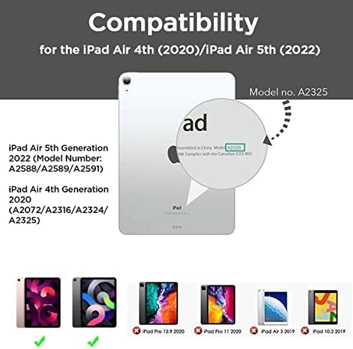 AICase iPad Hava 4 için Kılıf 2020, yeni iPad Hava 10.9 Kılıfları Kickstand Darbeye Dayanıklı Kauçuk Sağlam Hibrit