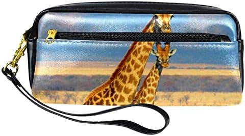 TBOUOBT Hediyeler Erkekler Kadınlar için Makyaj Çantaları makyaj çantası Küçük Kozmetik Çantaları, Afrika Hayvan Zürafa