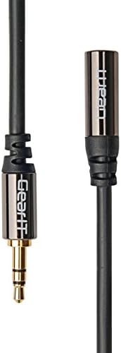 6ft 3.5 mm Uzatma Kablosu, GearIT Pro Serisi Preminun Altın Kaplama 6 Feet 3.5 mm Yardımcı Ses Stereo Uzatma Erkek
