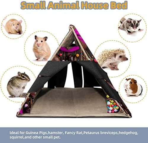 Kobay Evi Yatak, Tavşan Büyük Hideout, Küçük Hayvanlar Yuva Hamster Kafesi Habitatları Cadılar Bayramı Şekerleri Desen