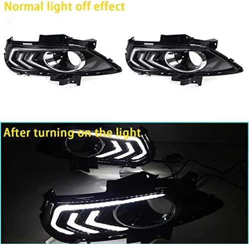 Blackwheel süper parlak LED DRL ışık çift renk Ford Fusion 2013- için araba gündüz farları sis farları dekorasyon