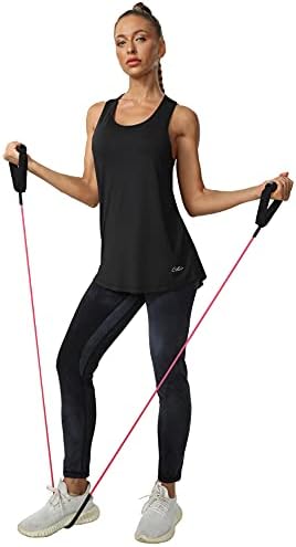 Cakulo Egzersiz Uzun Tankı Üstleri Kadın Artı Boyutu Gevşek Fit Atletik Egzersiz Salonu Kas Kolsuz Gömlek Tops