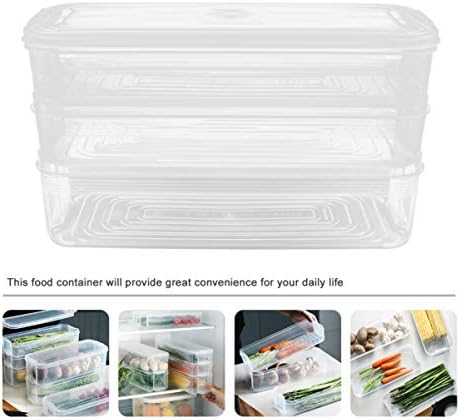 Hemoton Kutusu Depolama Organizatör Gıda Saklama Kabı Plastik Gıda Kapları, 3 katmanlı Gıda saklama kutusu, Dondurucu