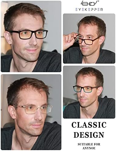 Eyekepper bilgisayar okuma gözlüğü mavi ışık filtresi okuyucu gözlük mavi parlama engelleme erkekler kadınlar, Kaplumbağa