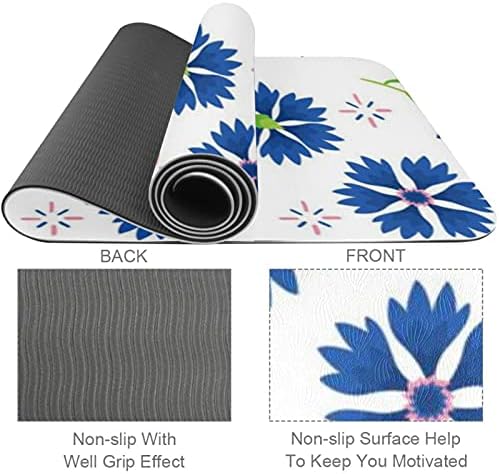 Yoga Mat Bluebonnet Çiçekler Çevre Dostu Kaymaz Fitness egzersiz matı Pilates ve Zemin Egzersizleri