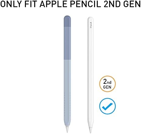 Delıdıgı Kalem Kutusu ile Uyumlu Apple Kalem 2nd Nesil Kılıf, Degrade Renk Kılıf Kol Silikon Kapak Aksesuarları için