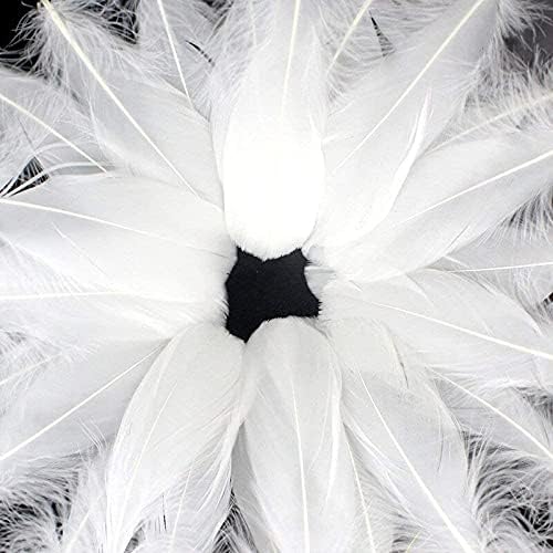 Zamihalaa 20/100 adet Kabarık Kaz Beyaz Tüyler Plumas DIY Tüyler Takı Yapımı için şapka Dekorasyon Düğün El Sanatları