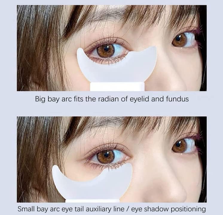 Maskara ve Göz Farı Kalkanı Aplikatör Koruma Pedleri, Çok Fonksiyonlu Göz Makyajı Yardımcı Koruma Aracı (Sarı Kısa