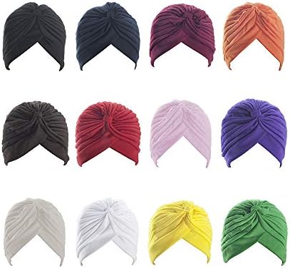 TOPTIE 12 Parça Kadın Türban Bandı Headwrap Beanie hindistan'ın Şapka