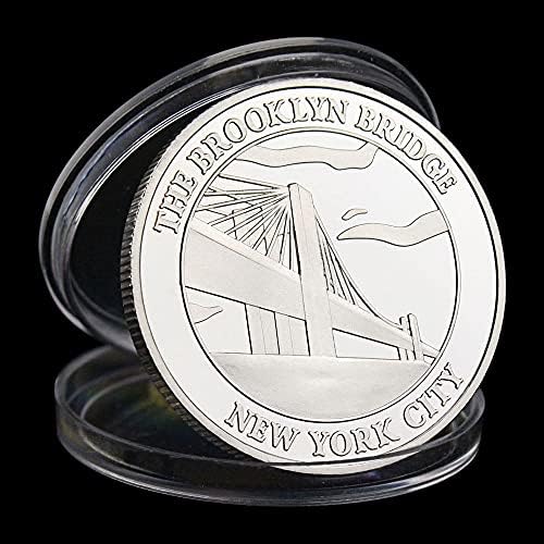 ABD özgürlük heykeli Hatıra New York Brooklyn Köprüsü Desen Altın Kaplama hatıra parası Mücadelesi Coin