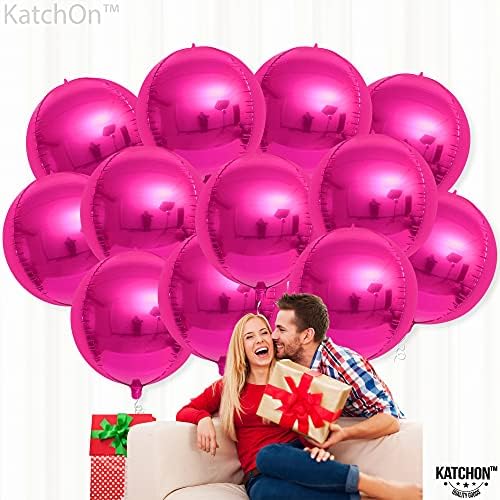 KatchOn, Büyük Sıcak Pembe Balonlar - 22 İnç, Paket 12 / Sıcak Pembe Mylar Balonlar, Sıcak Pembe Parti Süslemeleri