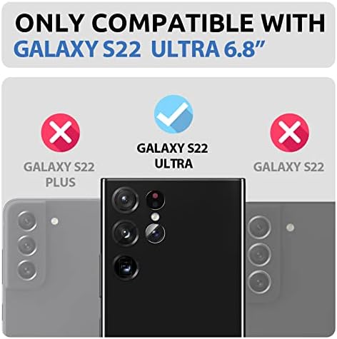 Inbeage Silikon Halka Tutucu Kılıf Samsung Galaxy S22 Ultra, Tam Vücut ve Kamera Koruması, El Askılı 360° Kickstand