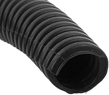 Aexıt PVC açık kablolama ve bağlantı alev geciktirici oluklu hortum boru 11mm Dia 2.5 M ısı Shrink boru uzunluğu siyah