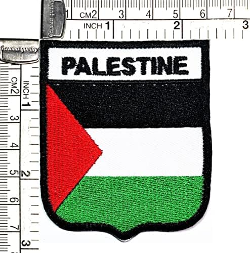 Kleenplus 3 adet. 2. 6X2. 3 İNÇ. Filistin Bayrağı Yamalar Ulusal Bayrak Ülke Askeri Taktik İşlemeli Aplike Demir on