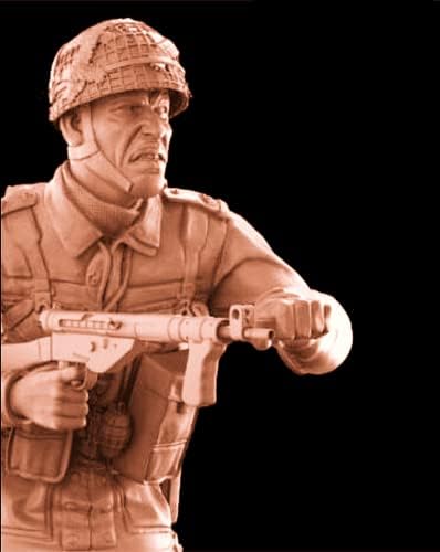 100mm Reçine şekilli kalıp İKINCI dünya savaşı Memuru Büstü, Reçine Modeli Minyatür Kiti (kendinden Montajlı ve boyasız)