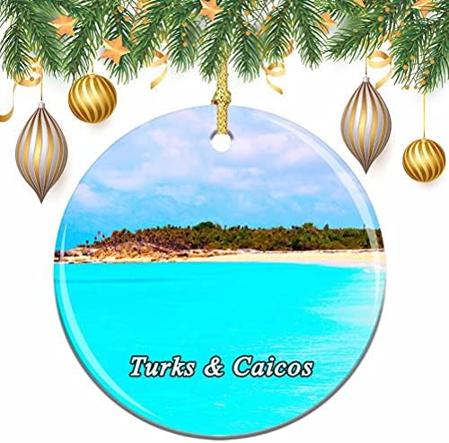 Kxrsm Turks & Caicos Adaları Noel Noel Ağacı Süsleme Dekorasyon Düğün Asılı Kolye Dekor Şehir Seyahat Hatıra Koleksiyonu,