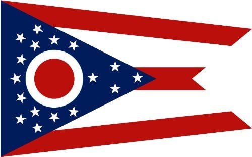 2 Ohio bayrağı. Windows tamponları dizüstü bilgisayarlar veya herhangi bir pürüzsüz yüzey gibi herhangi bir pürüzsüz