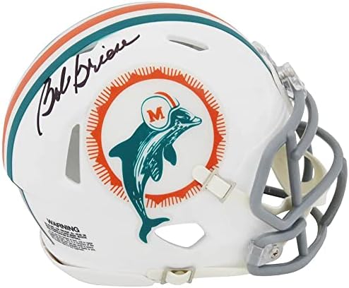 Bob Griese İmzalı Miami Dolphins 1972 Tarzı T / B Riddell Hızlı Mini Kask-İmzalı NFL Mini Kasklar