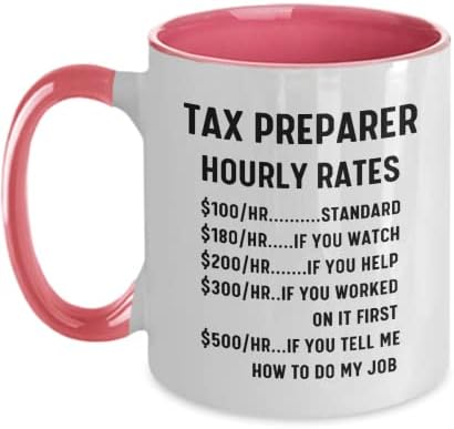 Vergi Hazırlayıcı Kahve Kupa, Muhasebeci İçin Komik Hediye, Vergi Sezonu Hediyesi, Saatlik Ücret Fincan, Doğum Günü,