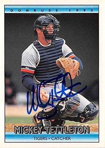 İmza Deposu 619325 Mickey Tettleton İmzalı Beyzbol Kartı-Detroit Tigers-1992 Donruss No. 85