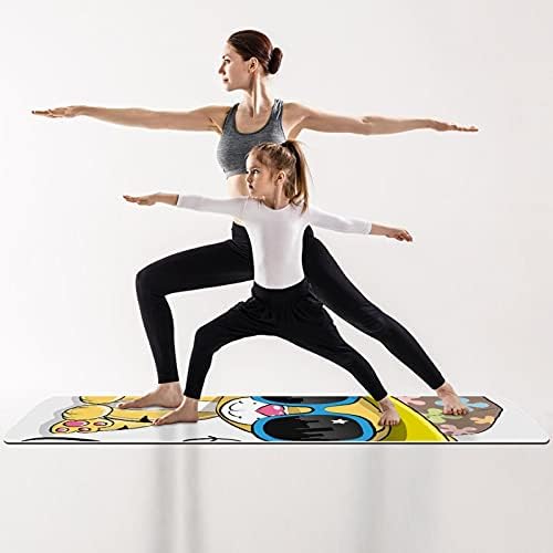 Siebzeh Kedi Sevimli Hayvan Premium Kalın Yoga Mat Çevre Dostu Kauçuk Sağlık ve Fitness Kaymaz Mat Her Türlü Egzersiz